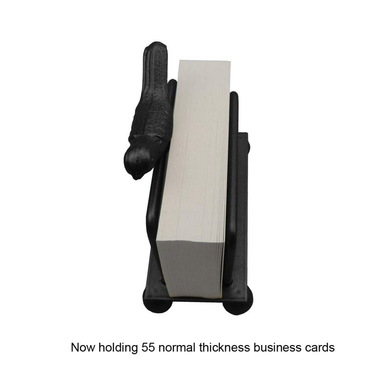 enyuwlcm Metal Desktop Card Holder for Desk Decorative Business Card Display Stand for Countertop Bird Design Black 1 Pack - Image 5